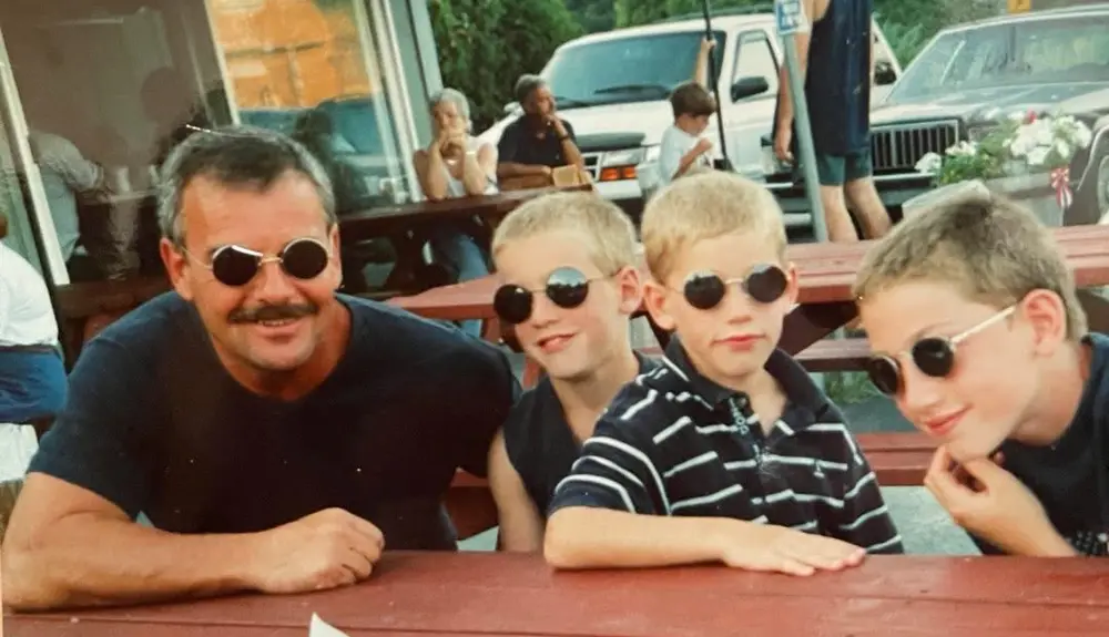 Mike Terwilliger, founder of Terwilliger Construction, with his three sons